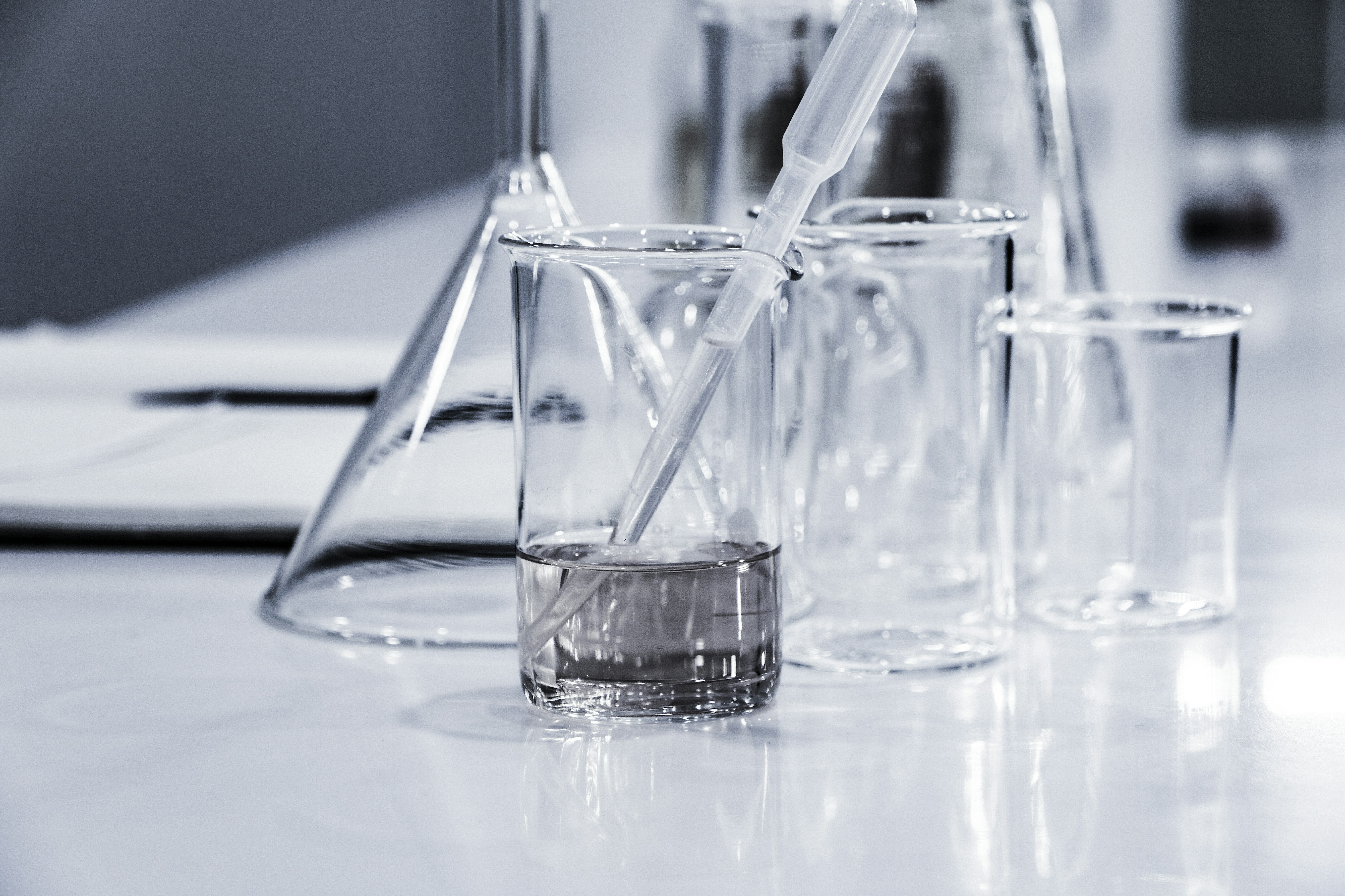 Chemical products in a laboratory